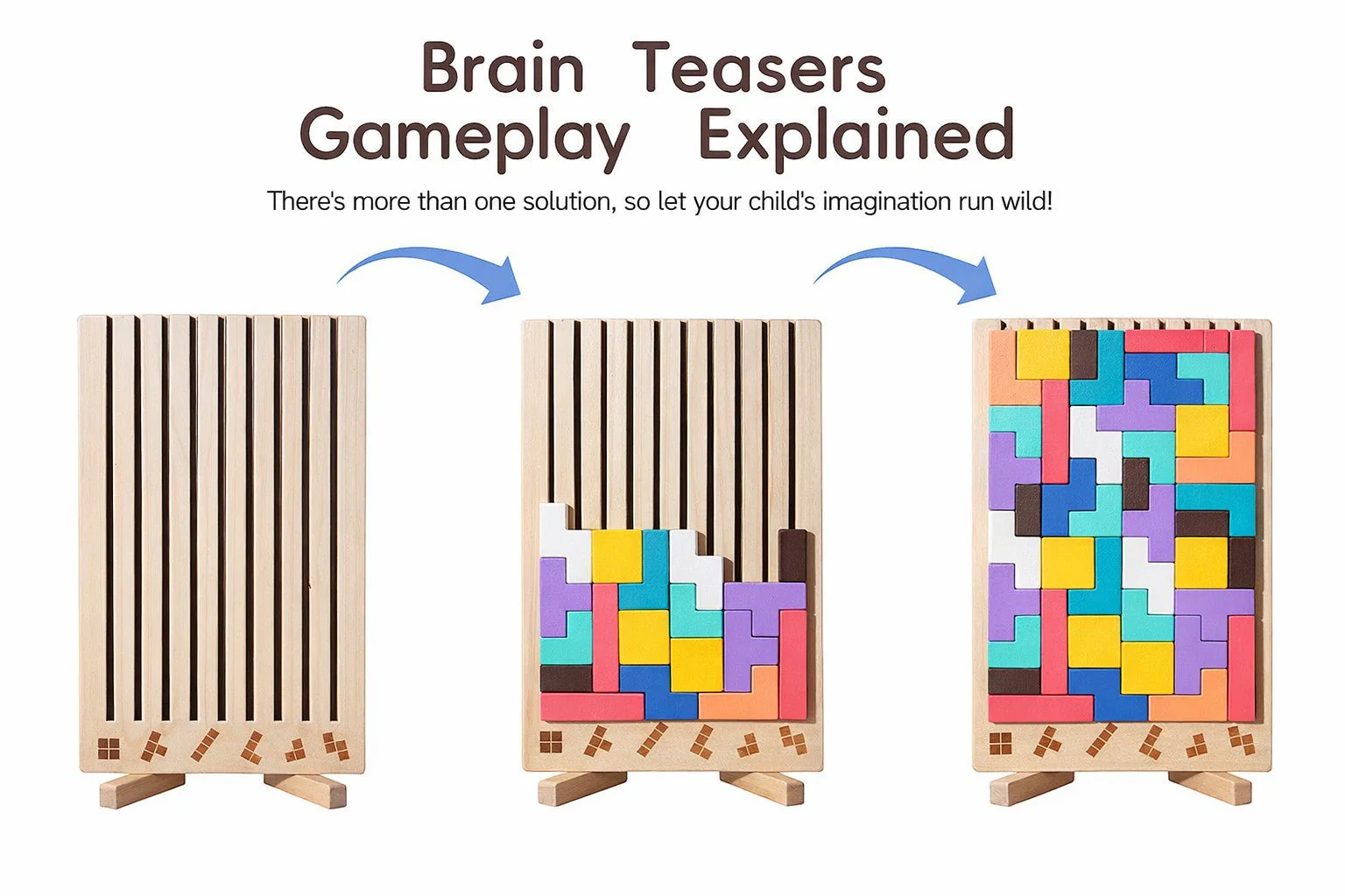 Montessori 3D Tangram Puzzle Blocks - Image 3