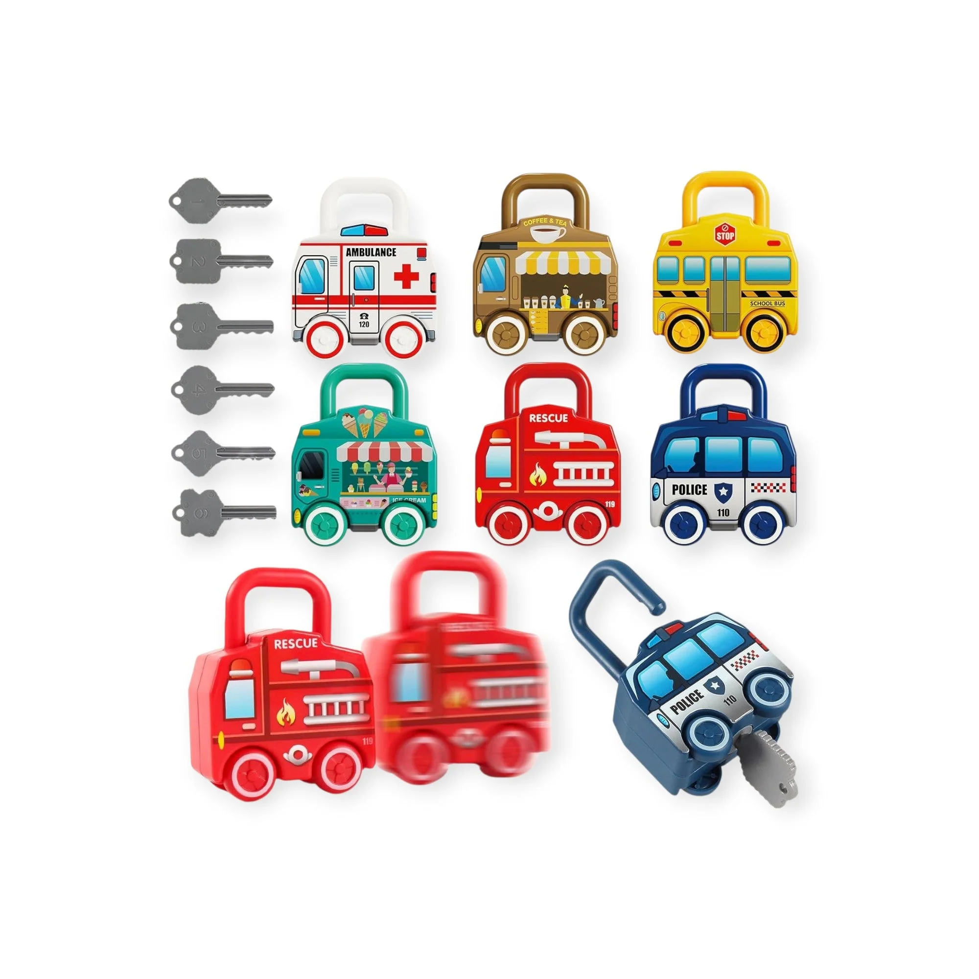 Montessori Car Lock with Key