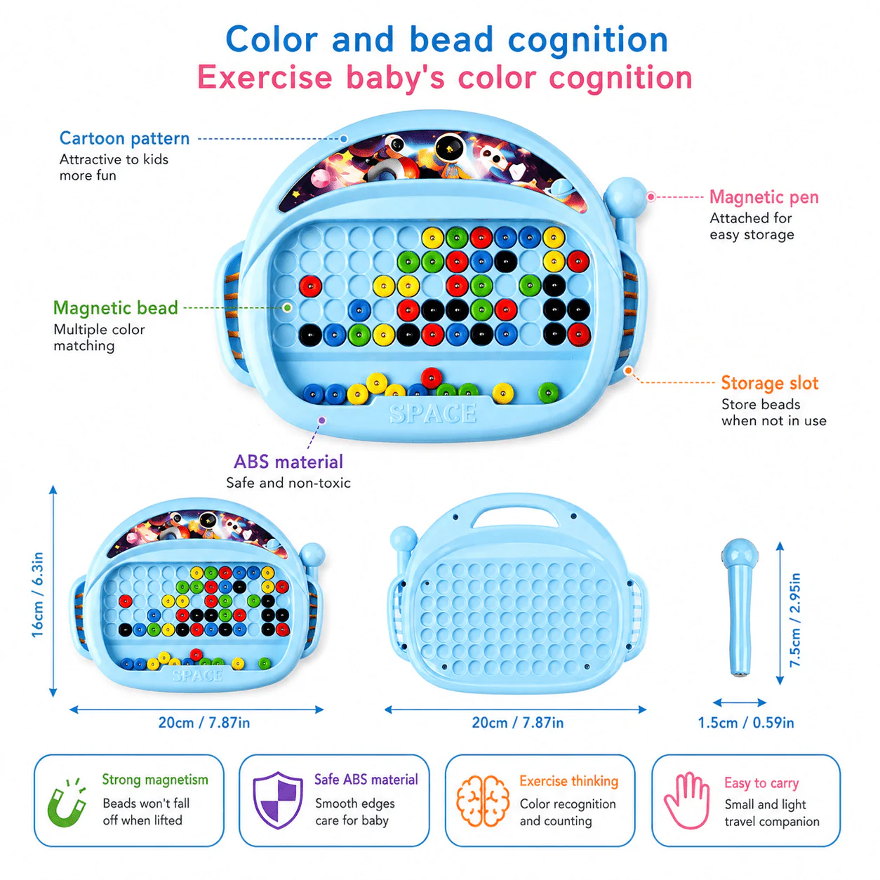 Montessori Magnetic Dot Art Drawing Board - Image 3