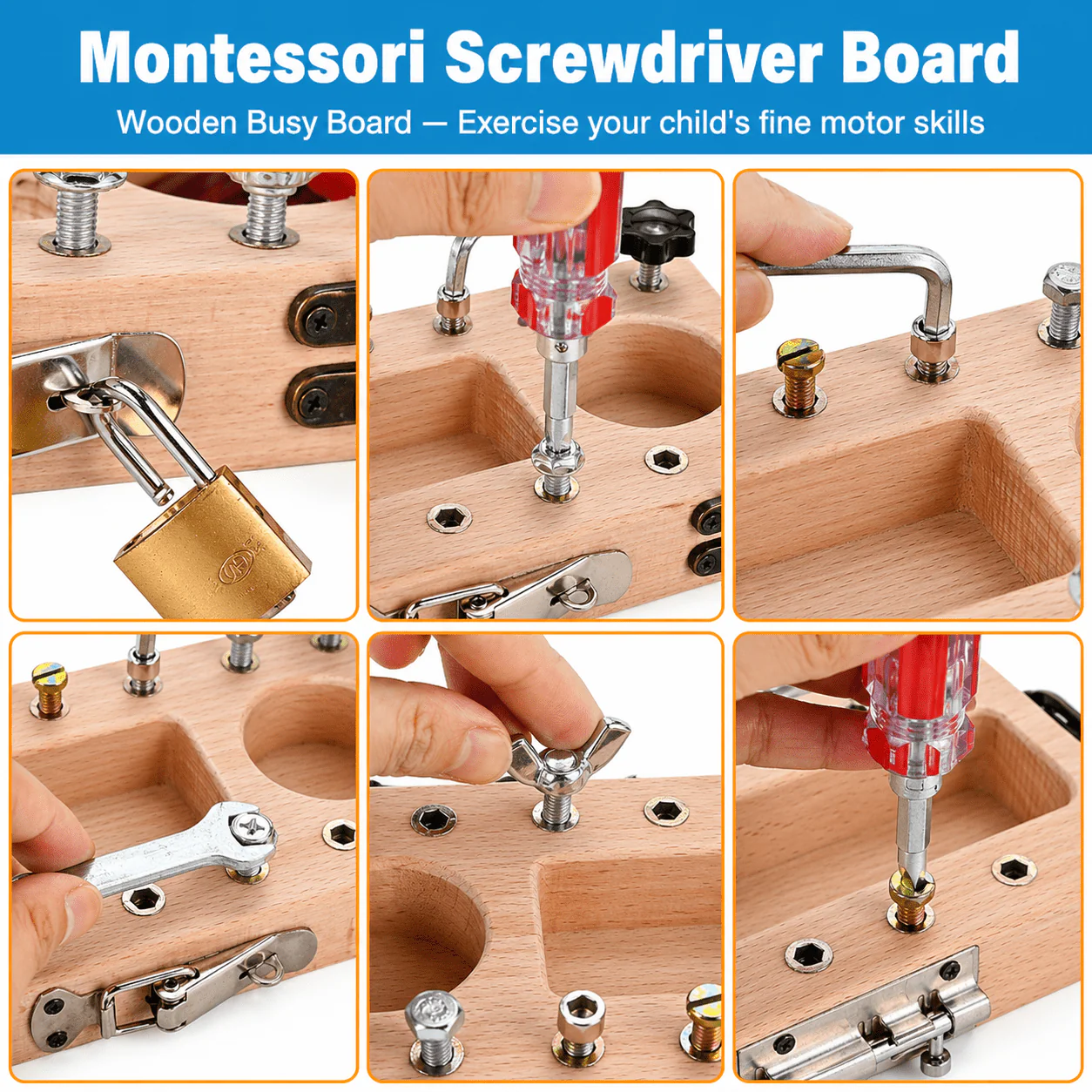 Montessori Screwdriver Tool Board - Image 3