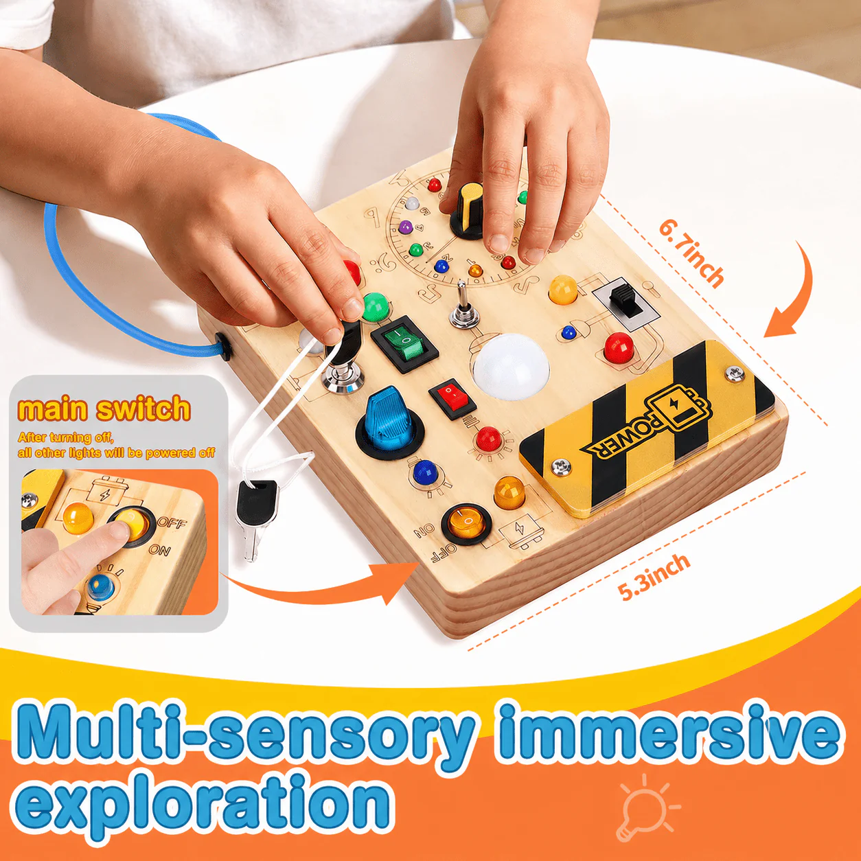 Montessori Switch & Light Activity Board - Image 3