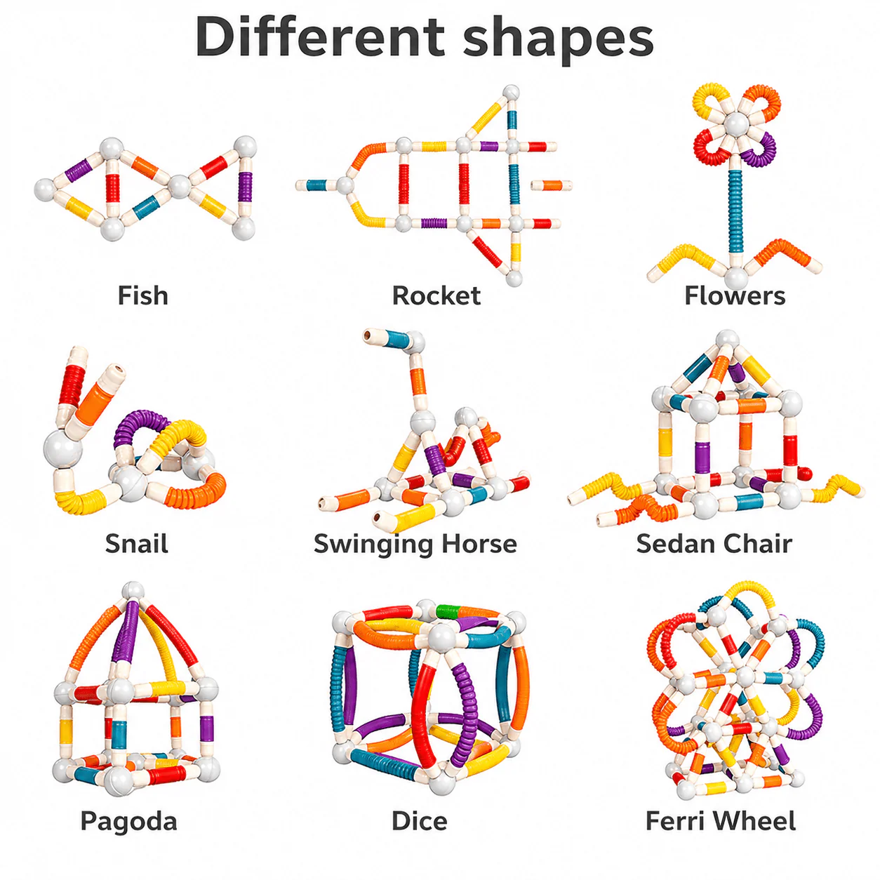Montessori Magnetic Wand Building Set - Image 3