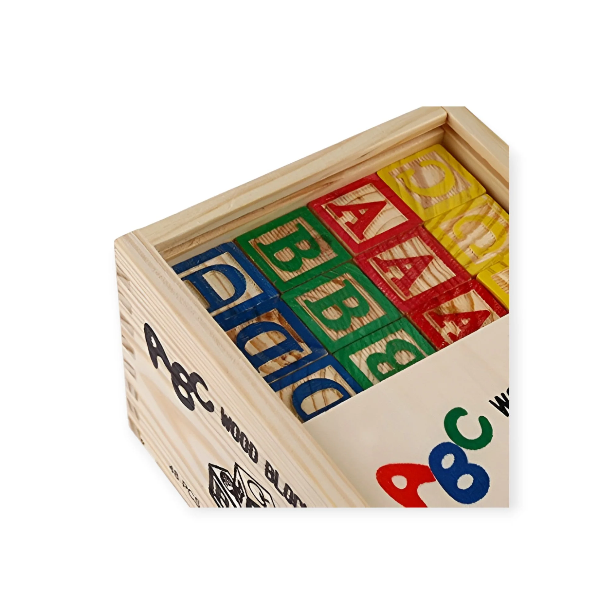 Montessori Wooden ABC Building Blocks - Image 4