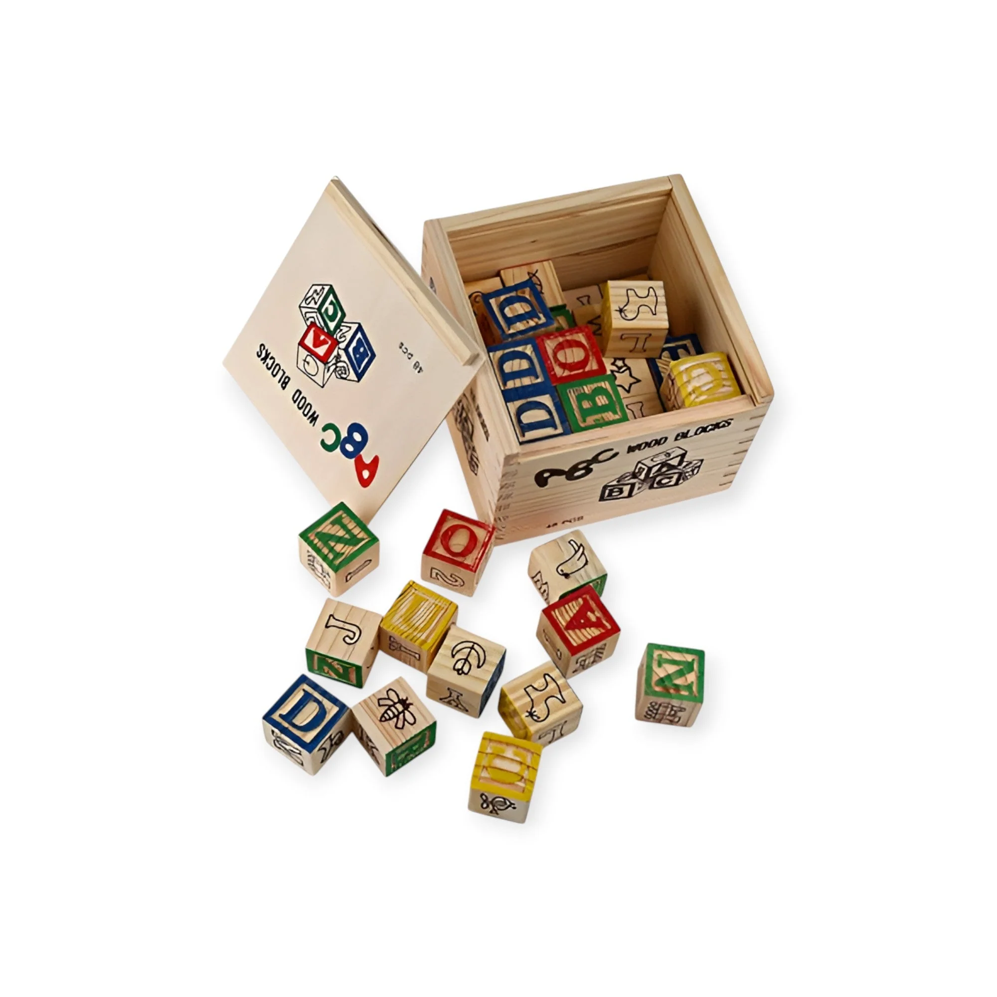 Montessori Wooden ABC Building Blocks - Image 5
