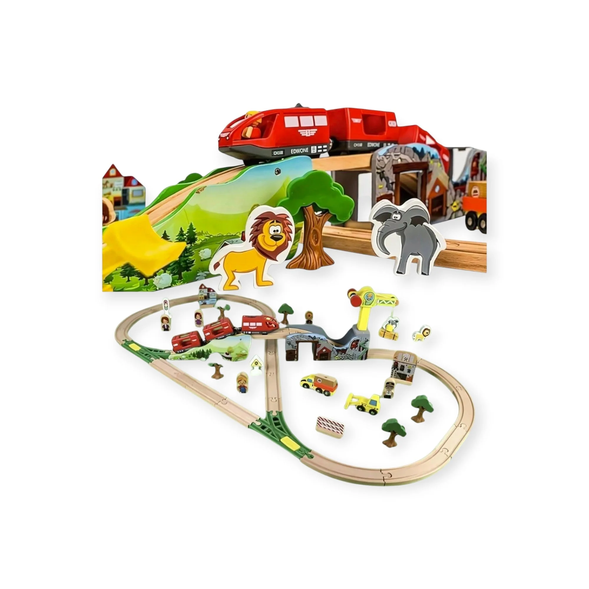 Montessori Wooden Train Track